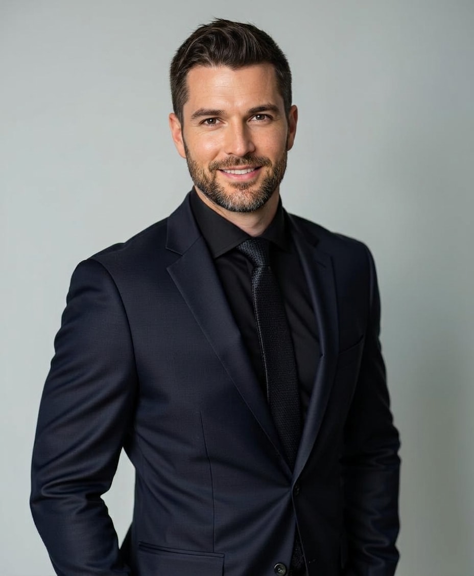 A sample professional headshot from the free headshot generator, previewing result 2.