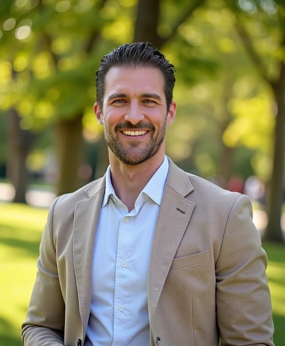 AI headshot example 1 generated with Aragon