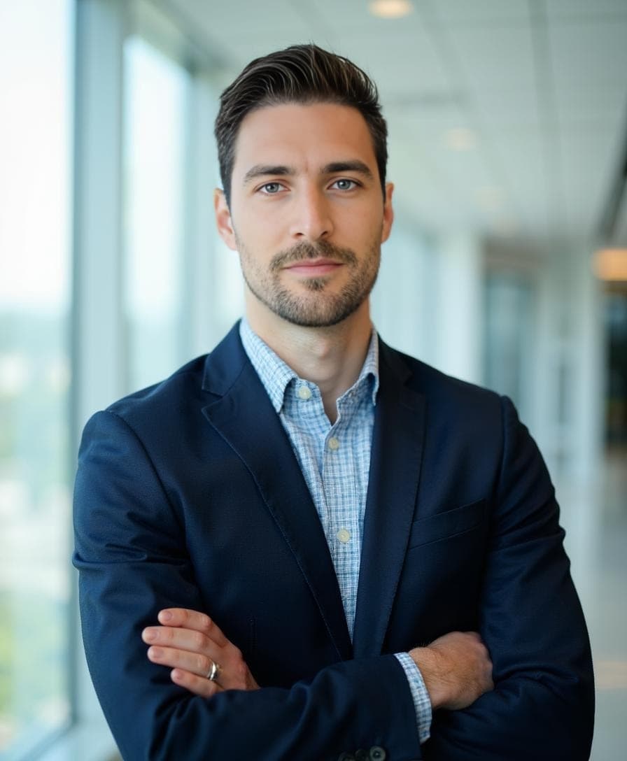 AI headshot example 6 generated with Aragon