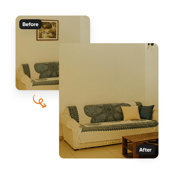 A third sample result from the Magic Eraser, previewing one more edit.