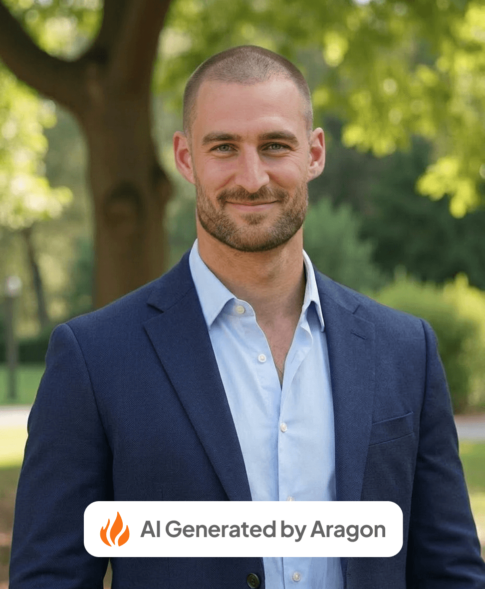 AI headshot generated by Aragon