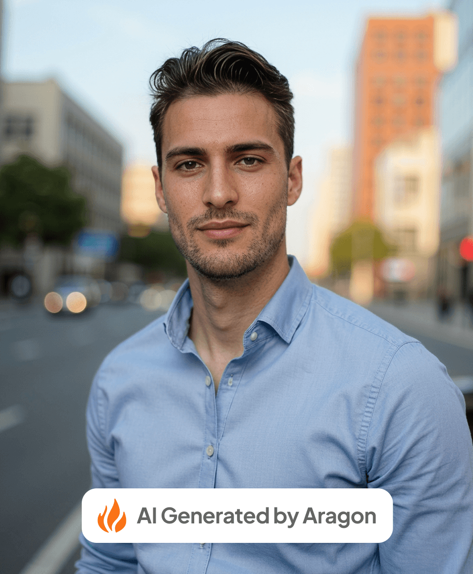 AI headshot generated by Aragon
