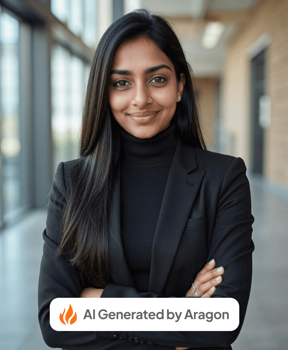 AI headshot generated by Aragon