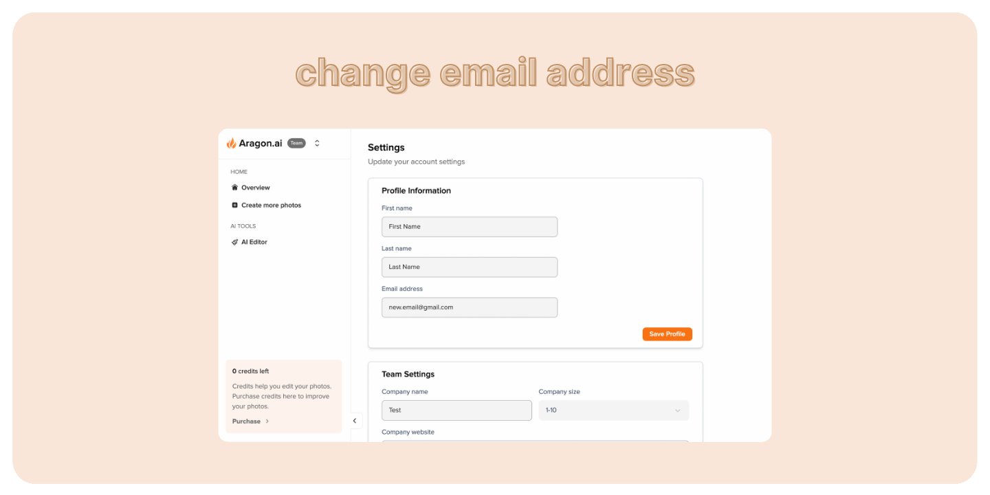 Change Email Address