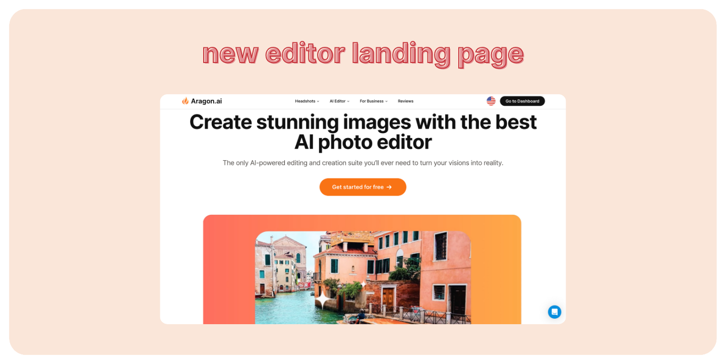 New Editor Landing Page