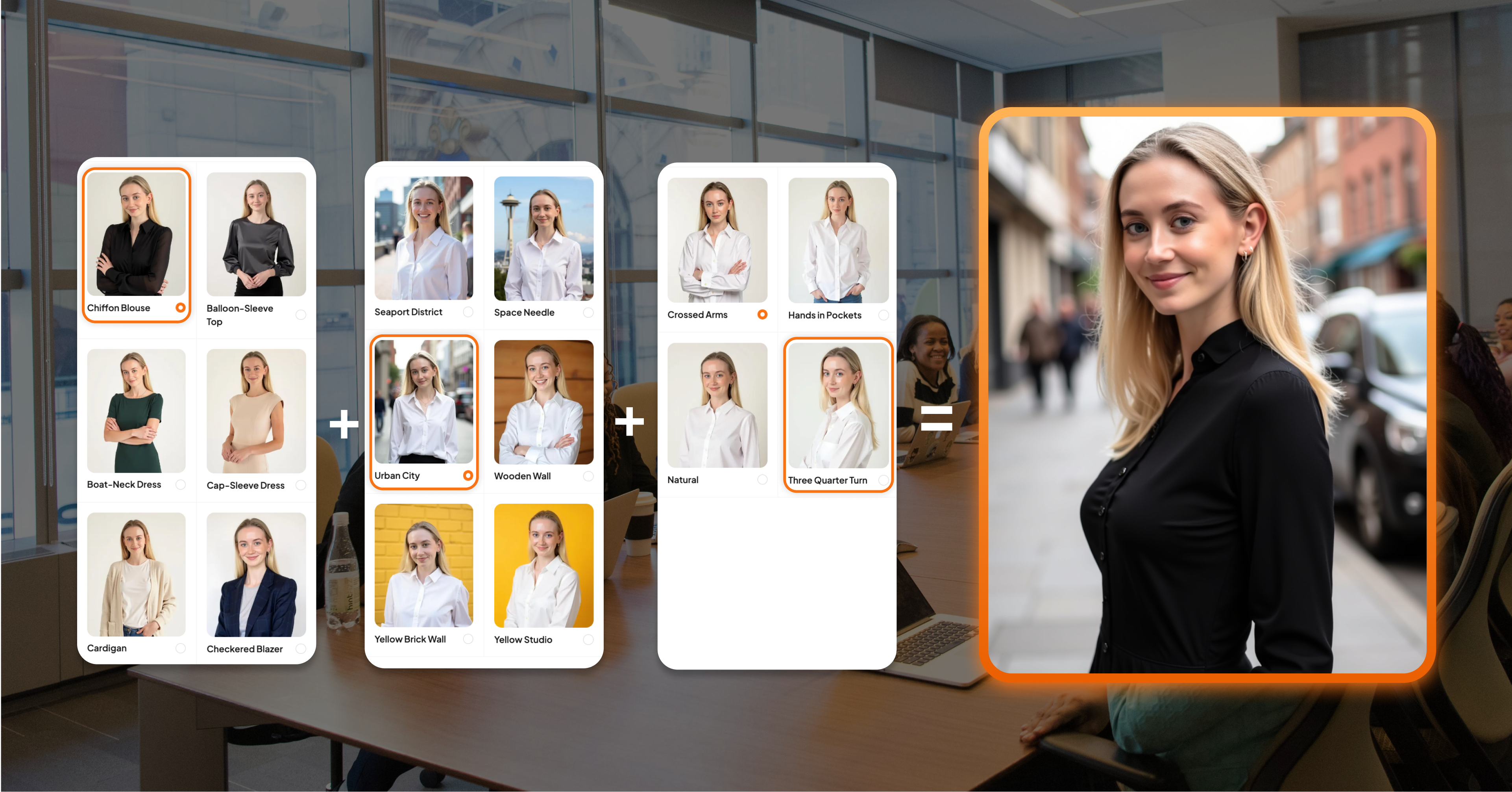 Custom Backgrounds, Attire, and Styles for Team Headshots